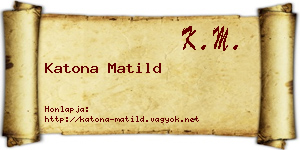 Katona Matild névjegykártya